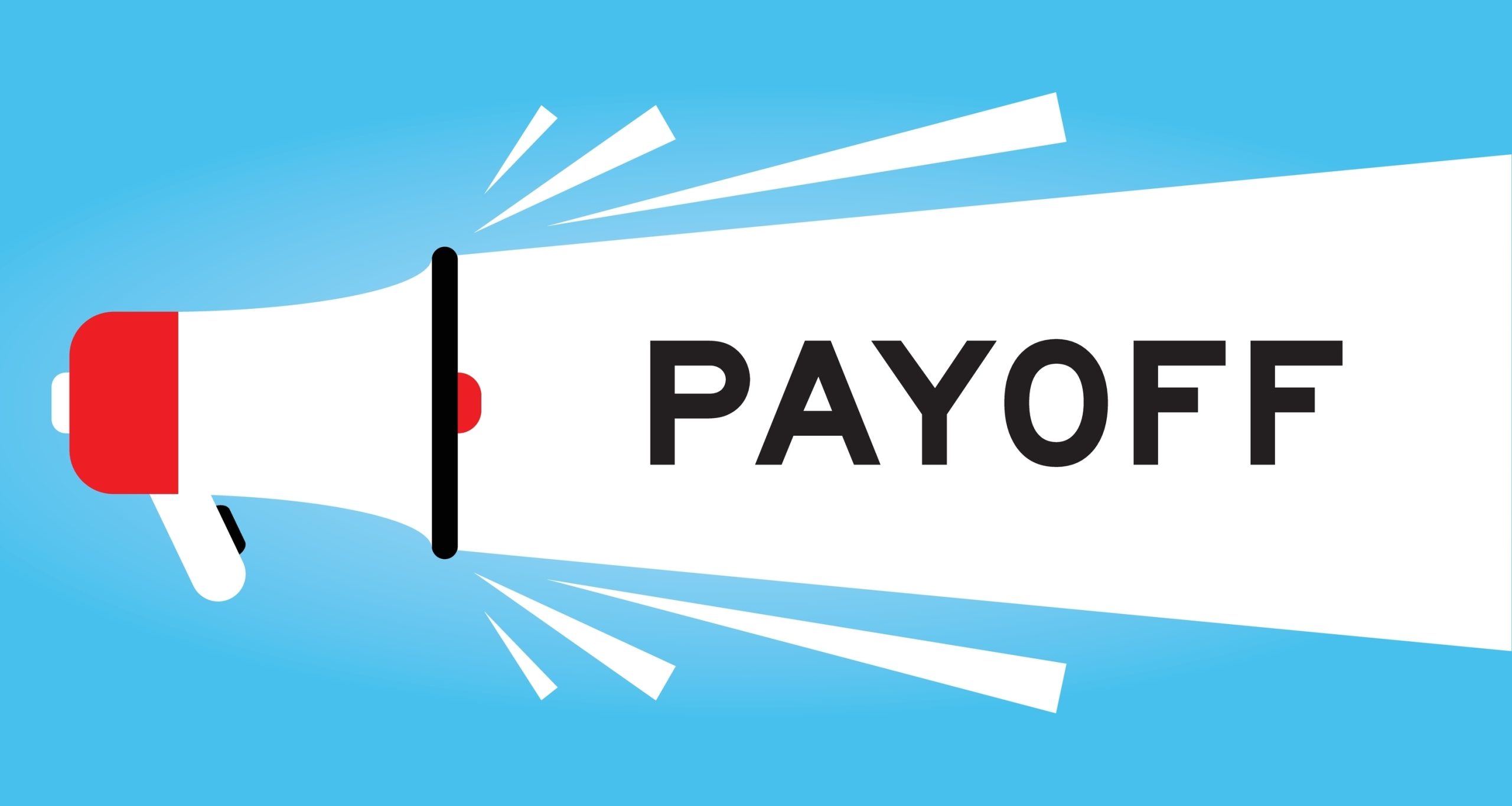 Color,Megaphone,Icon,With,Word,Payoff,In,White,Banner,On